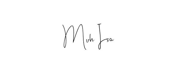 How to make Muh Isa name signature. Use Andilay-7BmLP style for creating short signs online. This is the latest handwritten sign. Muh Isa signature style 4 images and pictures png