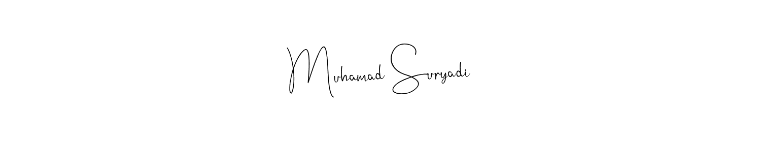 How to Draw Muhamad Suryadi signature style? Andilay-7BmLP is a latest design signature styles for name Muhamad Suryadi. Muhamad Suryadi signature style 4 images and pictures png