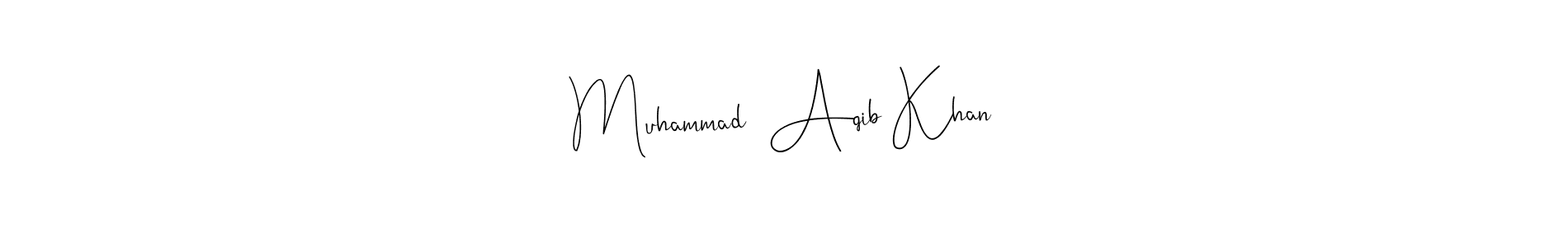 How to make Muhammad  Aqib Khan signature? Andilay-7BmLP is a professional autograph style. Create handwritten signature for Muhammad  Aqib Khan name. Muhammad  Aqib Khan signature style 4 images and pictures png