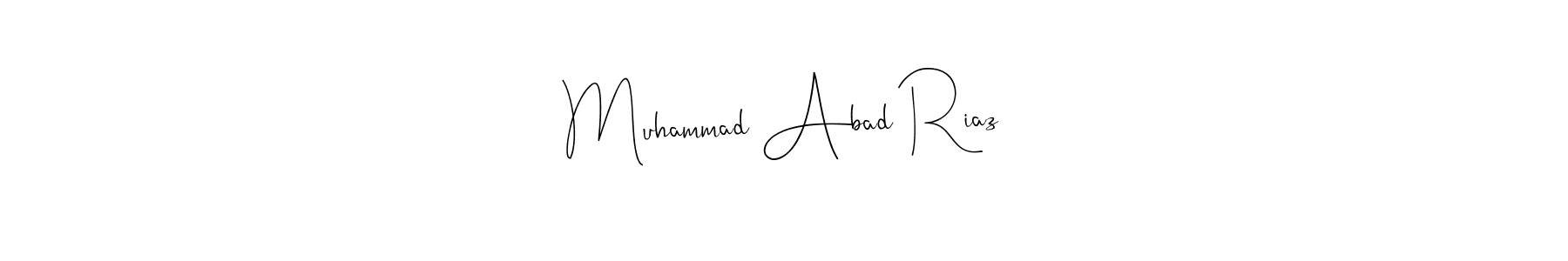 You should practise on your own different ways (Andilay-7BmLP) to write your name (Muhammad Abad Riaz) in signature. don't let someone else do it for you. Muhammad Abad Riaz signature style 4 images and pictures png