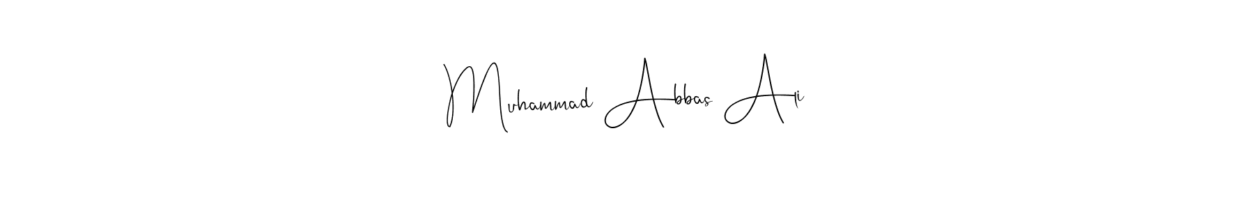 How to make Muhammad Abbas Ali name signature. Use Andilay-7BmLP style for creating short signs online. This is the latest handwritten sign. Muhammad Abbas Ali signature style 4 images and pictures png