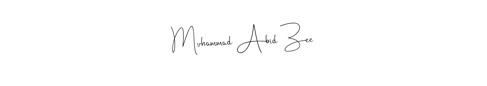 Make a beautiful signature design for name Muhammad Abid Zee. With this signature (Andilay-7BmLP) style, you can create a handwritten signature for free. Muhammad Abid Zee signature style 4 images and pictures png