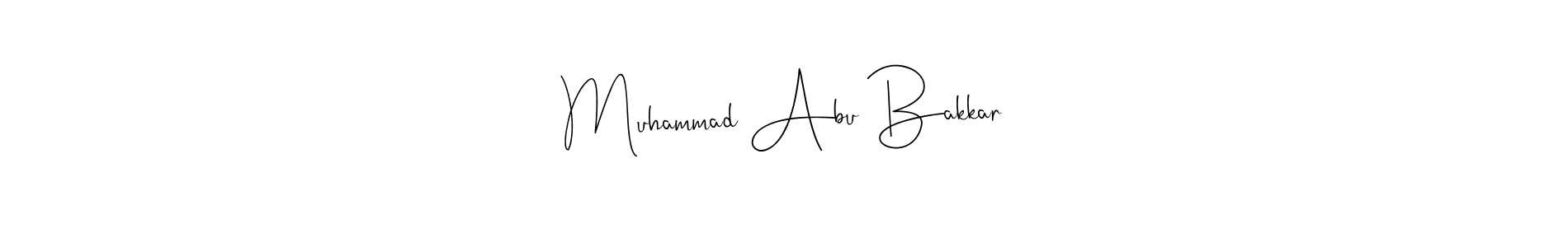 It looks lik you need a new signature style for name Muhammad Abu Bakkar. Design unique handwritten (Andilay-7BmLP) signature with our free signature maker in just a few clicks. Muhammad Abu Bakkar signature style 4 images and pictures png