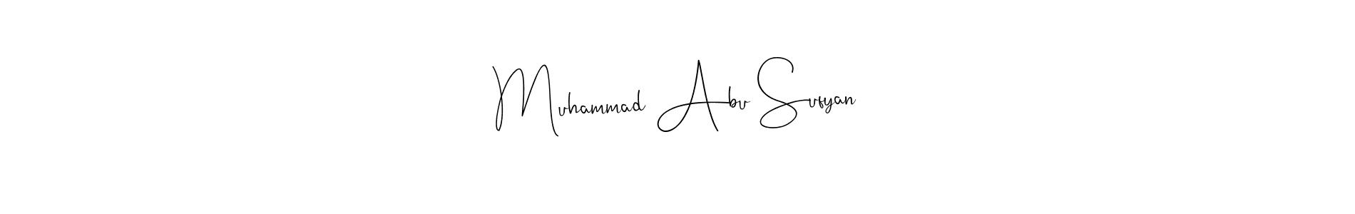 Make a beautiful signature design for name Muhammad Abu Sufyan. With this signature (Andilay-7BmLP) style, you can create a handwritten signature for free. Muhammad Abu Sufyan signature style 4 images and pictures png