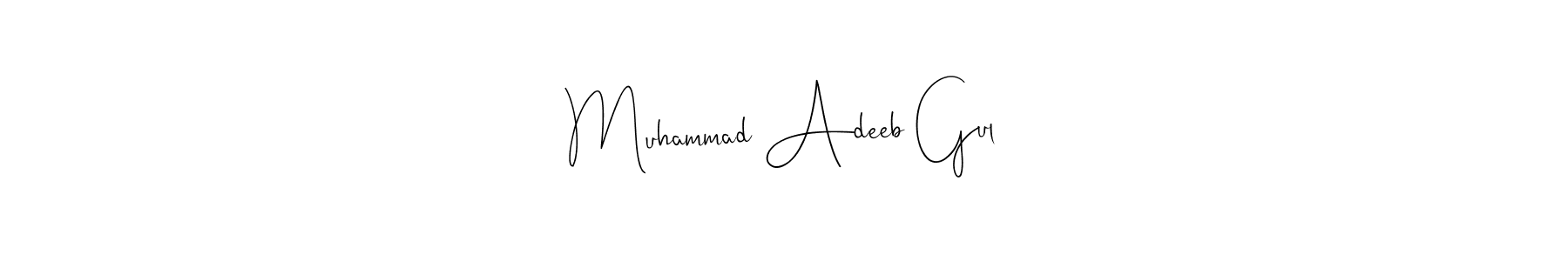 The best way (Andilay-7BmLP) to make a short signature is to pick only two or three words in your name. The name Muhammad Adeeb Gul include a total of six letters. For converting this name. Muhammad Adeeb Gul signature style 4 images and pictures png