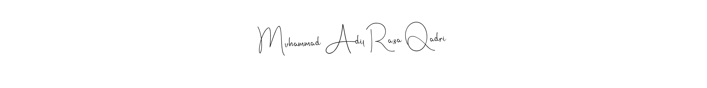 Use a signature maker to create a handwritten signature online. With this signature software, you can design (Andilay-7BmLP) your own signature for name Muhammad Adil Raza Qadri. Muhammad Adil Raza Qadri signature style 4 images and pictures png