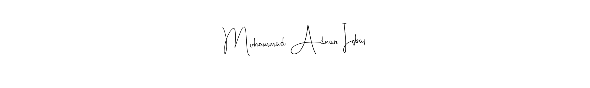 Use a signature maker to create a handwritten signature online. With this signature software, you can design (Andilay-7BmLP) your own signature for name Muhammad Adnan Iqbal. Muhammad Adnan Iqbal signature style 4 images and pictures png