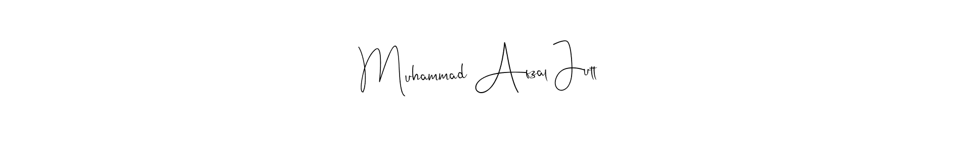 How to make Muhammad Afzal Jutt name signature. Use Andilay-7BmLP style for creating short signs online. This is the latest handwritten sign. Muhammad Afzal Jutt signature style 4 images and pictures png