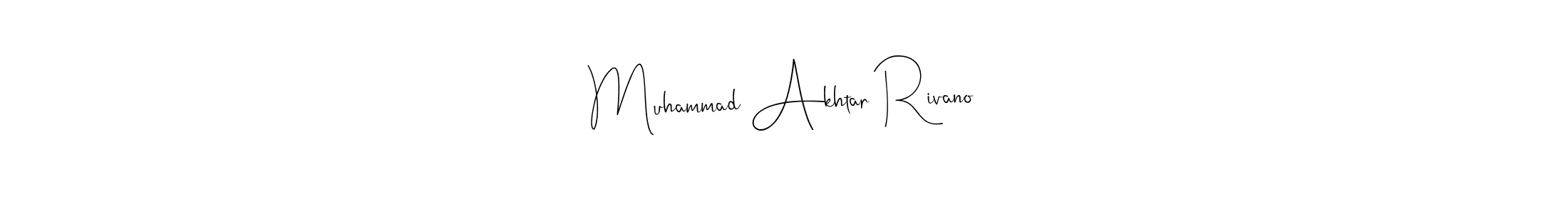 Also we have Muhammad Akhtar Rivano name is the best signature style. Create professional handwritten signature collection using Andilay-7BmLP autograph style. Muhammad Akhtar Rivano signature style 4 images and pictures png