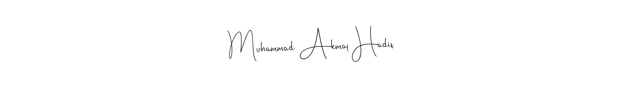 Muhammad Akmal Hadif stylish signature style. Best Handwritten Sign (Andilay-7BmLP) for my name. Handwritten Signature Collection Ideas for my name Muhammad Akmal Hadif. Muhammad Akmal Hadif signature style 4 images and pictures png