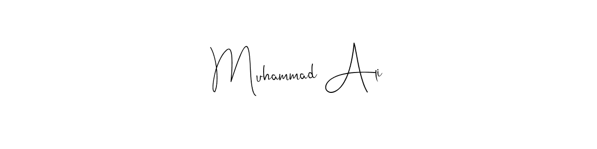 How to make Muhammad Ali name signature. Use Andilay-7BmLP style for creating short signs online. This is the latest handwritten sign. Muhammad Ali signature style 4 images and pictures png