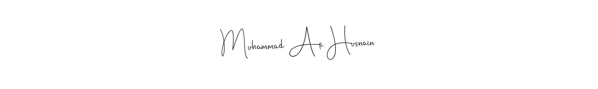 You should practise on your own different ways (Andilay-7BmLP) to write your name (Muhammad Ali Husnain) in signature. don't let someone else do it for you. Muhammad Ali Husnain signature style 4 images and pictures png