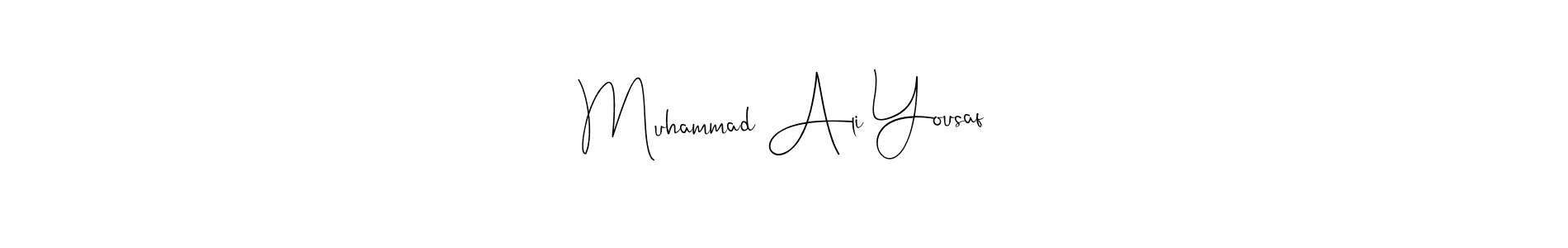 You should practise on your own different ways (Andilay-7BmLP) to write your name (Muhammad Ali Yousaf) in signature. don't let someone else do it for you. Muhammad Ali Yousaf signature style 4 images and pictures png