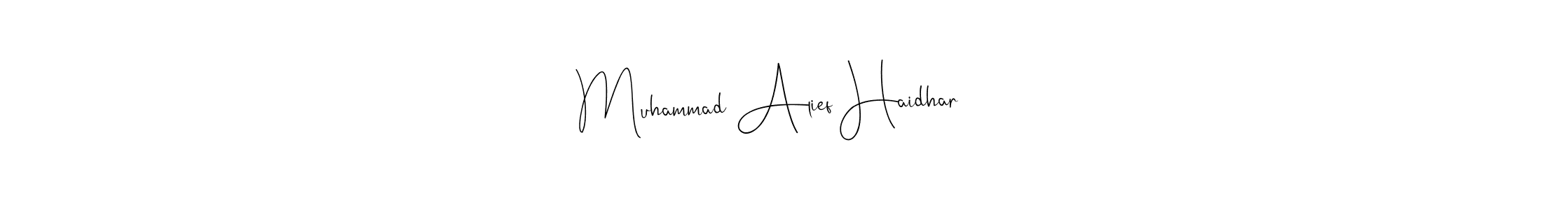 Make a beautiful signature design for name Muhammad Alief Haidhar. Use this online signature maker to create a handwritten signature for free. Muhammad Alief Haidhar signature style 4 images and pictures png