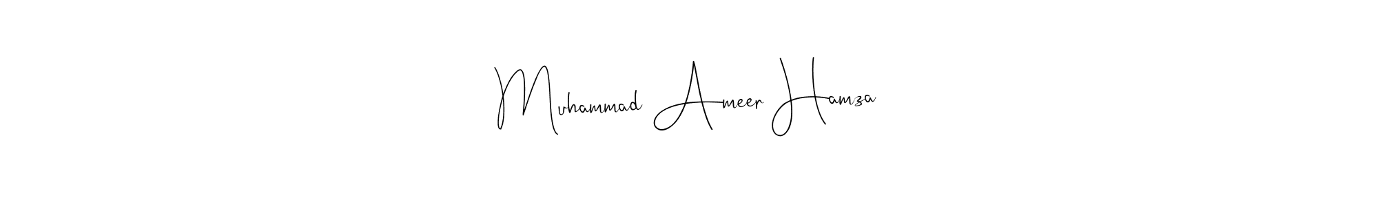 This is the best signature style for the Muhammad Ameer Hamza name. Also you like these signature font (Andilay-7BmLP). Mix name signature. Muhammad Ameer Hamza signature style 4 images and pictures png