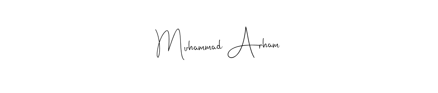 if you are searching for the best signature style for your name Muhammad Arham. so please give up your signature search. here we have designed multiple signature styles  using Andilay-7BmLP. Muhammad Arham signature style 4 images and pictures png
