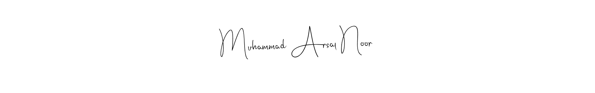Also we have Muhammad Arsal Noor name is the best signature style. Create professional handwritten signature collection using Andilay-7BmLP autograph style. Muhammad Arsal Noor signature style 4 images and pictures png