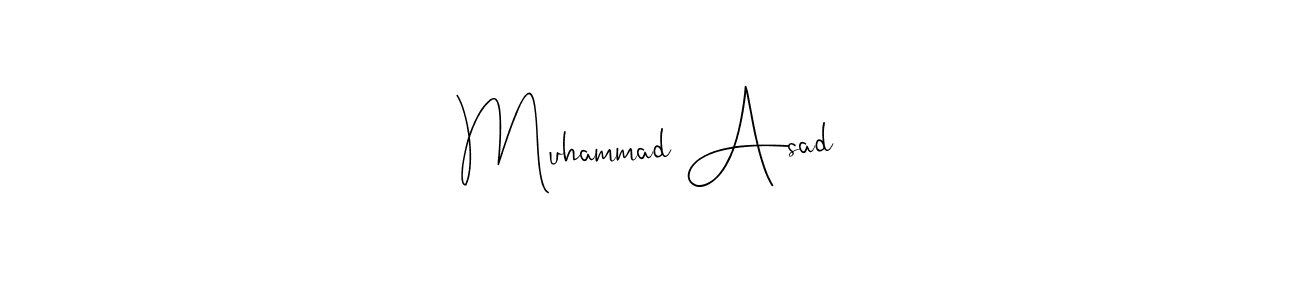 Design your own signature with our free online signature maker. With this signature software, you can create a handwritten (Andilay-7BmLP) signature for name Muhammad Asad. Muhammad Asad signature style 4 images and pictures png
