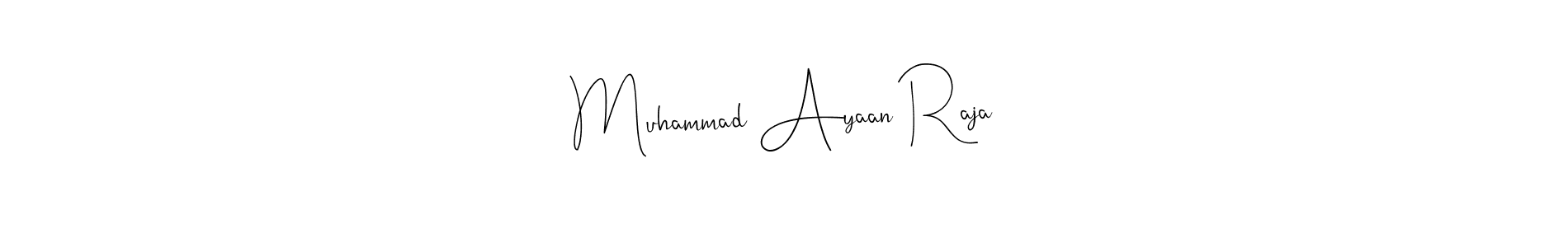 Also You can easily find your signature by using the search form. We will create Muhammad Ayaan Raja name handwritten signature images for you free of cost using Andilay-7BmLP sign style. Muhammad Ayaan Raja signature style 4 images and pictures png