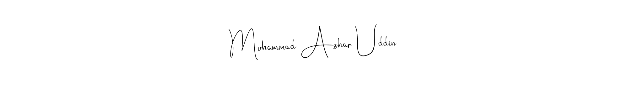 See photos of Muhammad Azhar Uddin official signature by Spectra . Check more albums & portfolios. Read reviews & check more about Andilay-7BmLP font. Muhammad Azhar Uddin signature style 4 images and pictures png