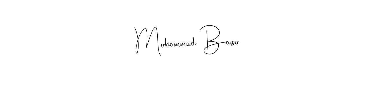 How to make Muhammad Bazo name signature. Use Andilay-7BmLP style for creating short signs online. This is the latest handwritten sign. Muhammad Bazo signature style 4 images and pictures png
