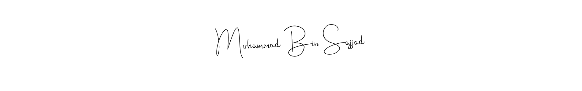 The best way (Andilay-7BmLP) to make a short signature is to pick only two or three words in your name. The name Muhammad Bin Sajjad include a total of six letters. For converting this name. Muhammad Bin Sajjad signature style 4 images and pictures png