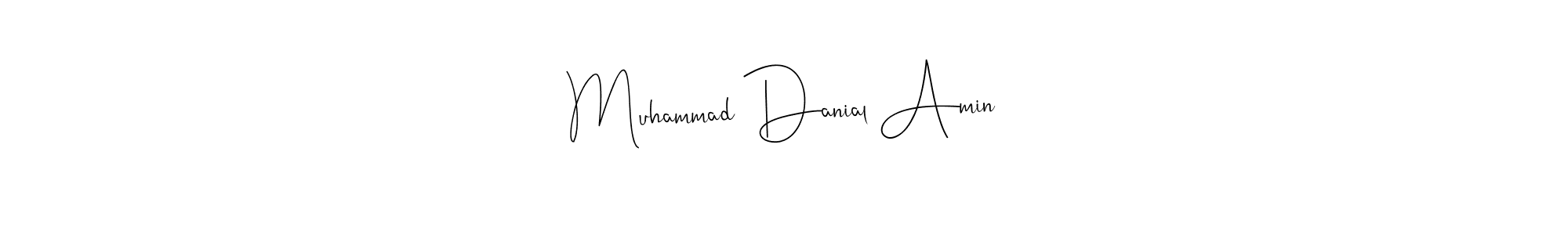 Make a beautiful signature design for name Muhammad Danial Amin. With this signature (Andilay-7BmLP) style, you can create a handwritten signature for free. Muhammad Danial Amin signature style 4 images and pictures png
