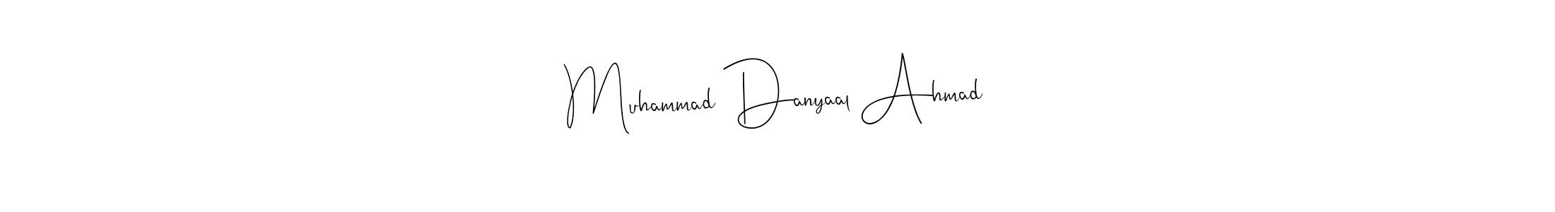 Design your own signature with our free online signature maker. With this signature software, you can create a handwritten (Andilay-7BmLP) signature for name Muhammad Danyaal Ahmad. Muhammad Danyaal Ahmad signature style 4 images and pictures png