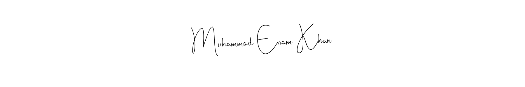 Andilay-7BmLP is a professional signature style that is perfect for those who want to add a touch of class to their signature. It is also a great choice for those who want to make their signature more unique. Get Muhammad Enam Khan name to fancy signature for free. Muhammad Enam Khan signature style 4 images and pictures png