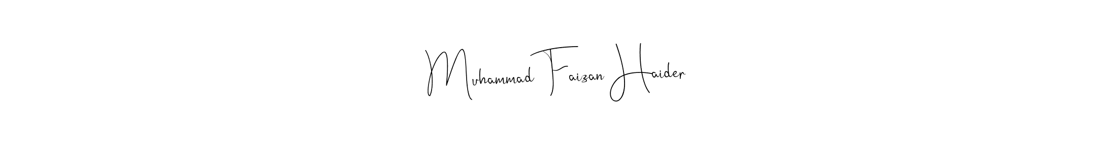 This is the best signature style for the Muhammad Faizan Haider name. Also you like these signature font (Andilay-7BmLP). Mix name signature. Muhammad Faizan Haider signature style 4 images and pictures png