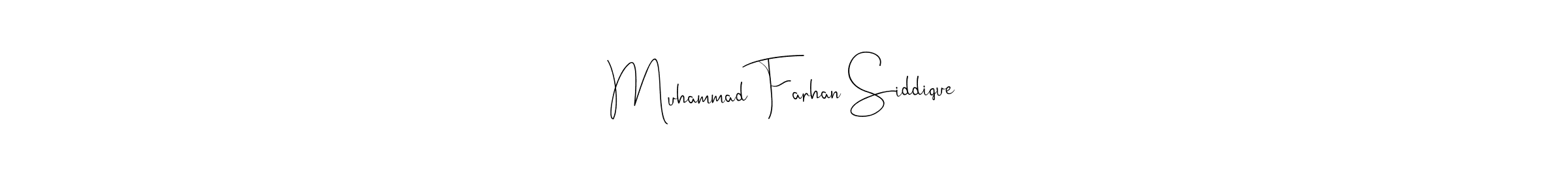 if you are searching for the best signature style for your name Muhammad Farhan Siddique. so please give up your signature search. here we have designed multiple signature styles  using Andilay-7BmLP. Muhammad Farhan Siddique signature style 4 images and pictures png