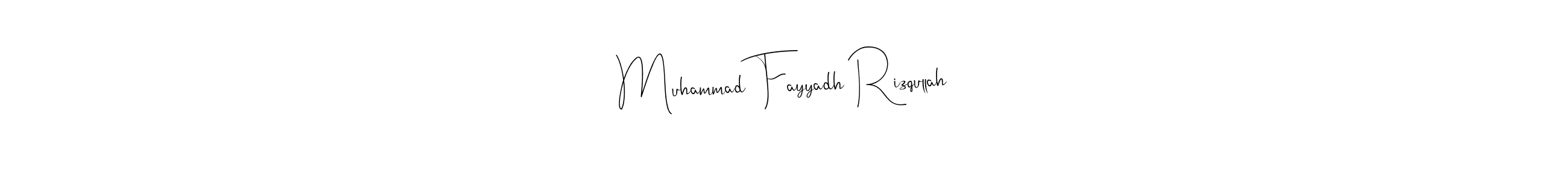 You should practise on your own different ways (Andilay-7BmLP) to write your name (Muhammad Fayyadh Rizqullah) in signature. don't let someone else do it for you. Muhammad Fayyadh Rizqullah signature style 4 images and pictures png