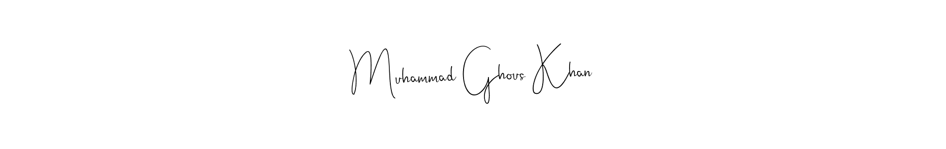 if you are searching for the best signature style for your name Muhammad Ghous Khan. so please give up your signature search. here we have designed multiple signature styles  using Andilay-7BmLP. Muhammad Ghous Khan signature style 4 images and pictures png