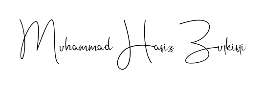 Quickly download Muhammad Hafiz Zulkifli name signature in high-resolution PNG using Andilay-7BmLP style. Ready to insert into PDFs and online applications. Muhammad Hafiz Zulkifli signature style 4 images and pictures png