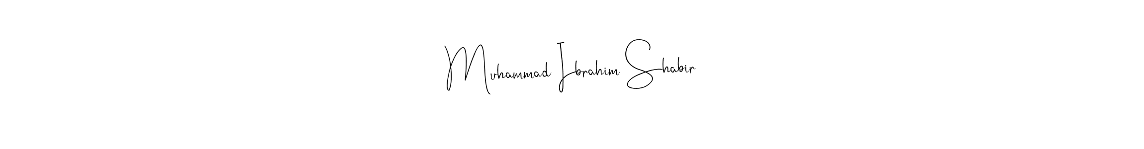 Make a beautiful signature design for name Muhammad Ibrahim Shabir. With this signature (Andilay-7BmLP) style, you can create a handwritten signature for free. Muhammad Ibrahim Shabir signature style 4 images and pictures png