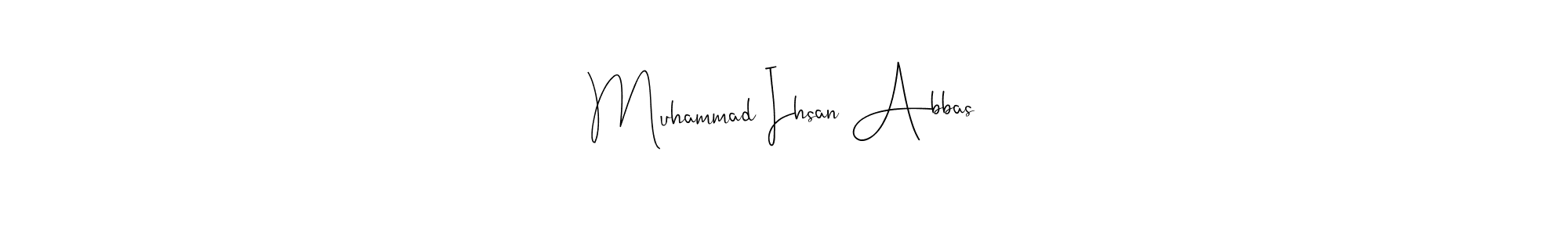 This is the best signature style for the Muhammad Ihsan Abbas name. Also you like these signature font (Andilay-7BmLP). Mix name signature. Muhammad Ihsan Abbas signature style 4 images and pictures png