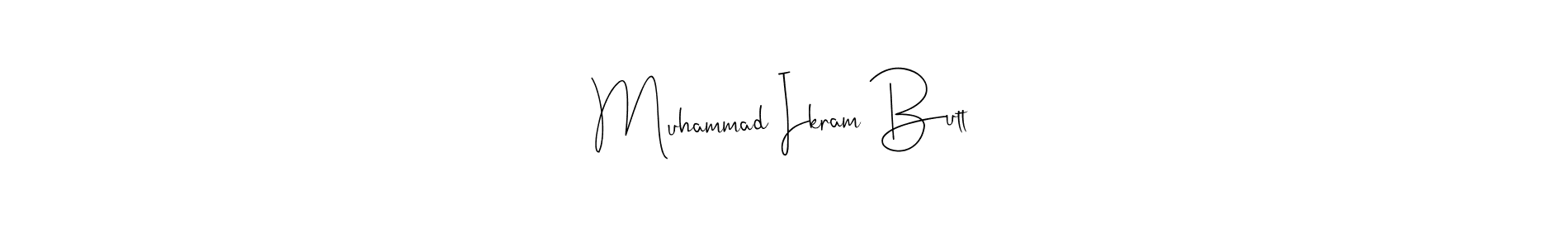 Andilay-7BmLP is a professional signature style that is perfect for those who want to add a touch of class to their signature. It is also a great choice for those who want to make their signature more unique. Get Muhammad Ikram Butt name to fancy signature for free. Muhammad Ikram Butt signature style 4 images and pictures png