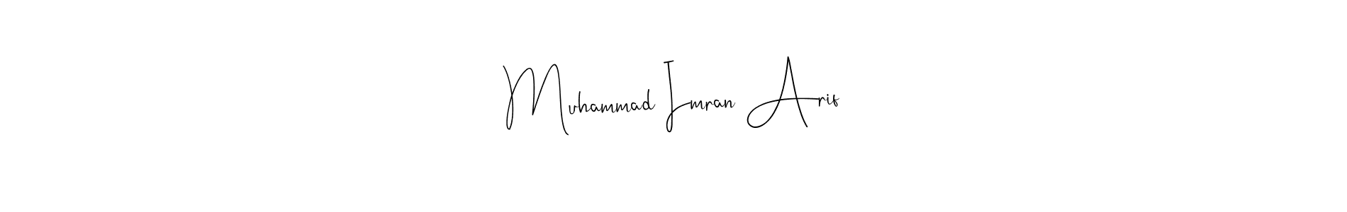 The best way (Andilay-7BmLP) to make a short signature is to pick only two or three words in your name. The name Muhammad Imran Arif include a total of six letters. For converting this name. Muhammad Imran Arif signature style 4 images and pictures png