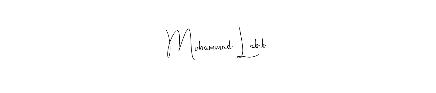 Make a beautiful signature design for name Muhammad Labib. With this signature (Andilay-7BmLP) style, you can create a handwritten signature for free. Muhammad Labib signature style 4 images and pictures png