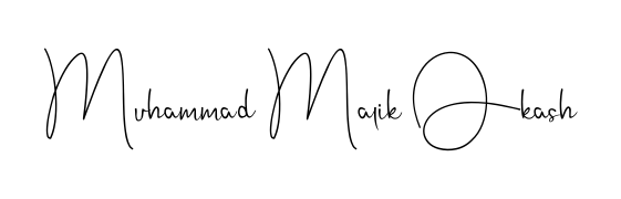 The Andilay-7BmLP signature style provides a bold statement for name Muhammad Malik Okash. Designed for business owners, executives, and leaders. Muhammad Malik Okash signature style 4 images and pictures png