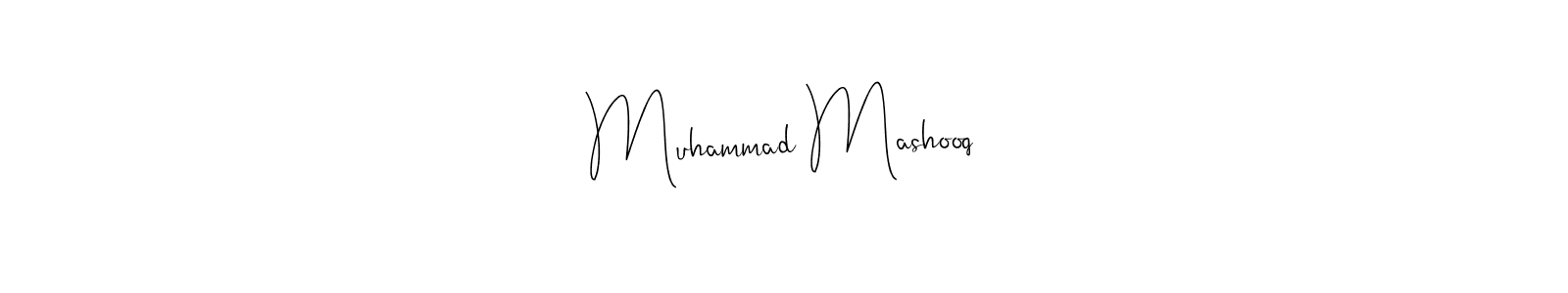 if you are searching for the best signature style for your name Muhammad Mashooq. so please give up your signature search. here we have designed multiple signature styles  using Andilay-7BmLP. Muhammad Mashooq signature style 4 images and pictures png