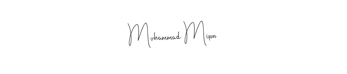 Make a beautiful signature design for name Muhammad Milon. Use this online signature maker to create a handwritten signature for free. Muhammad Milon signature style 4 images and pictures png