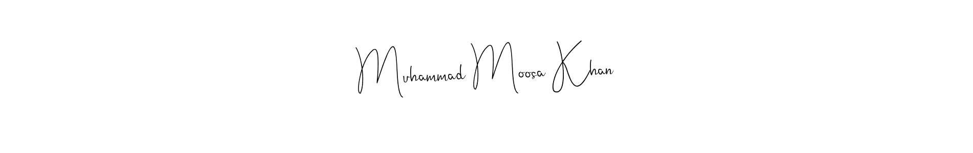 See photos of Muhammad Moosa Khan official signature by Spectra . Check more albums & portfolios. Read reviews & check more about Andilay-7BmLP font. Muhammad Moosa Khan signature style 4 images and pictures png
