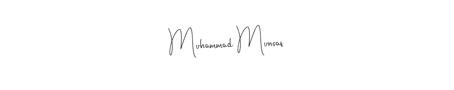 You should practise on your own different ways (Andilay-7BmLP) to write your name (Muhammad Munsaf) in signature. don't let someone else do it for you. Muhammad Munsaf signature style 4 images and pictures png