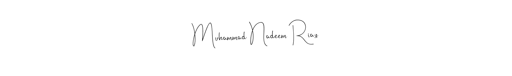 Also You can easily find your signature by using the search form. We will create Muhammad Nadeem Riaz name handwritten signature images for you free of cost using Andilay-7BmLP sign style. Muhammad Nadeem Riaz signature style 4 images and pictures png