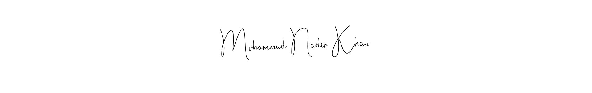 The best way (Andilay-7BmLP) to make a short signature is to pick only two or three words in your name. The name Muhammad Nadir Khan include a total of six letters. For converting this name. Muhammad Nadir Khan signature style 4 images and pictures png