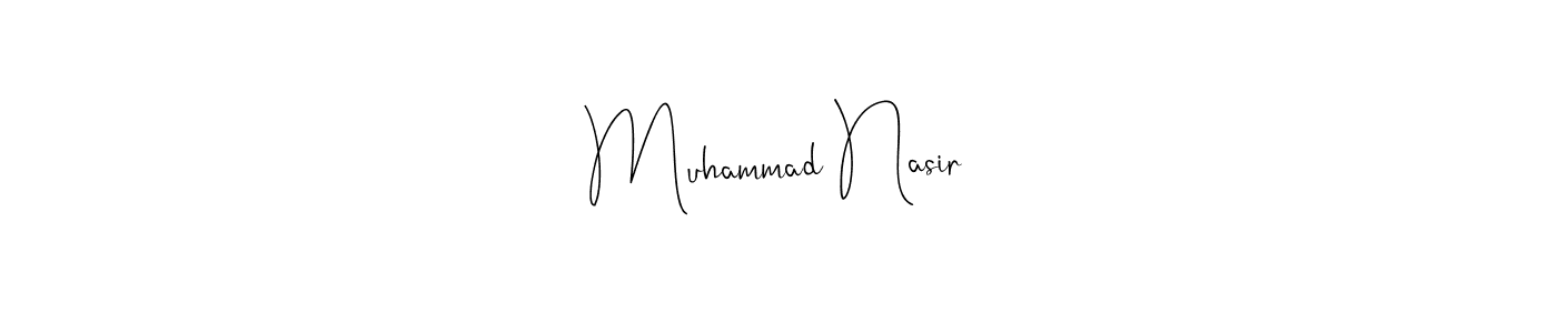 Andilay-7BmLP is a professional signature style that is perfect for those who want to add a touch of class to their signature. It is also a great choice for those who want to make their signature more unique. Get Muhammad Nasir name to fancy signature for free. Muhammad Nasir signature style 4 images and pictures png