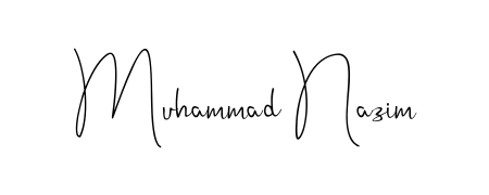 This is the best signature style for the Muhammad Nazim name. Also you like these signature font (Andilay-7BmLP). Mix name signature. Muhammad Nazim signature style 4 images and pictures png