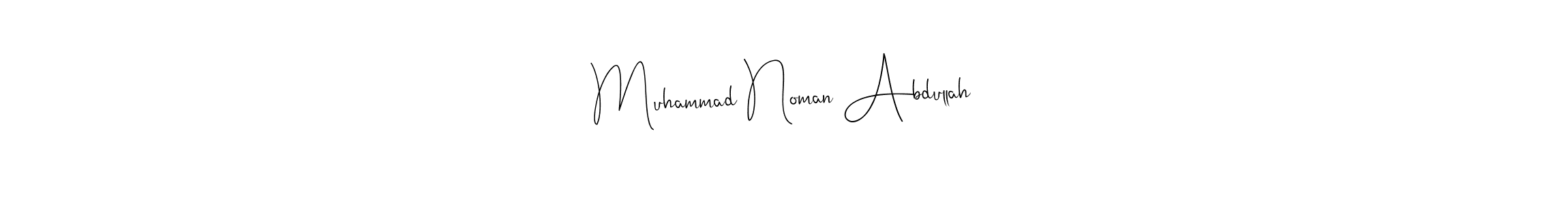 Use a signature maker to create a handwritten signature online. With this signature software, you can design (Andilay-7BmLP) your own signature for name Muhammad Noman Abdullah. Muhammad Noman Abdullah signature style 4 images and pictures png