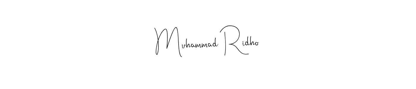 Once you've used our free online signature maker to create your best signature Andilay-7BmLP style, it's time to enjoy all of the benefits that Muhammad Ridho name signing documents. Muhammad Ridho signature style 4 images and pictures png